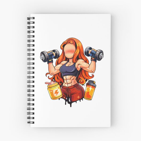 Artikelvorschau, Starke Fitness-Frau mit Hanteln – Illustration zur Fitnessstudio-Motivation entworfen und verkauft von IvannaMoroz.