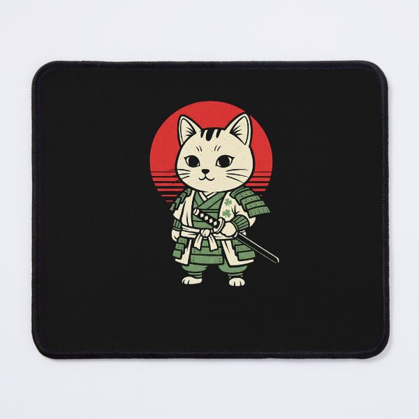Item preview, Lucky Samurai Cat Japanese St Patrick’s Day designed and sold by yaginoie.