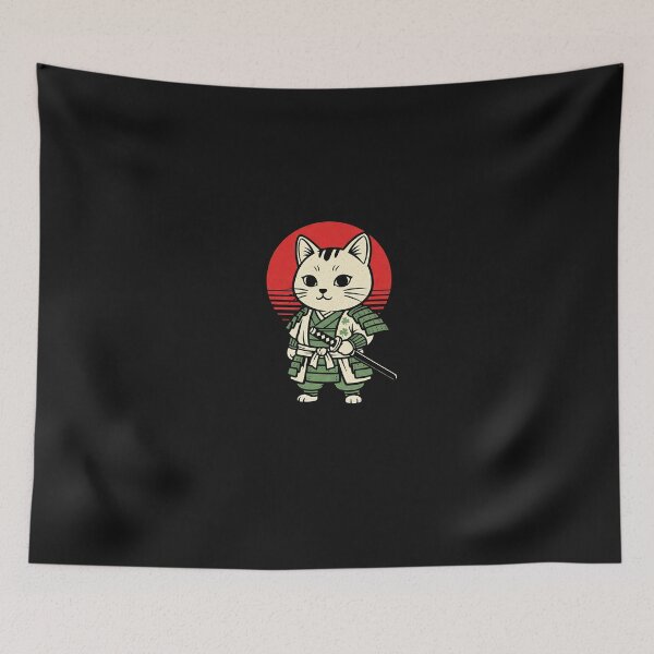 Item preview, Lucky Samurai Cat Japanese St Patrick’s Day designed and sold by yaginoie.