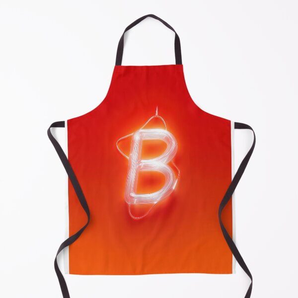 Item preview, Glowing Neon Letter B on Red Background – Modern Luminous Typography Art designed and sold by Grafititee.