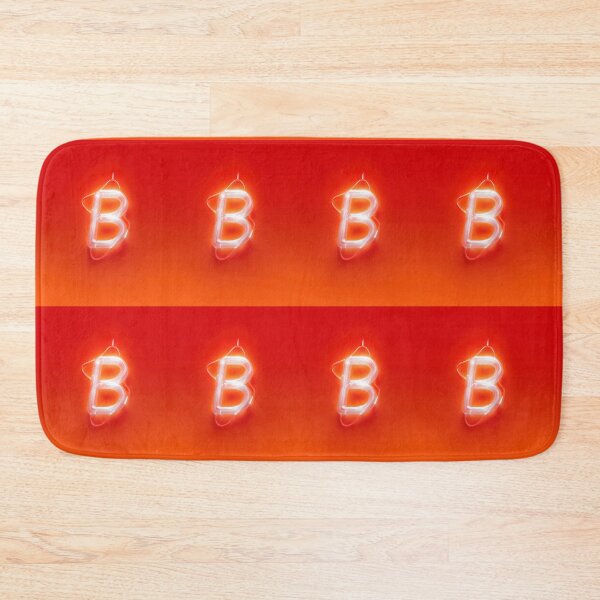 Item preview, Glowing Neon Letter B on Red Background – Modern Luminous Typography Art designed and sold by Grafititee.