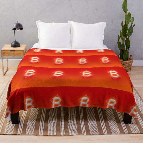 Item preview, Glowing Neon Letter B on Red Background – Modern Luminous Typography Art designed and sold by Grafititee.