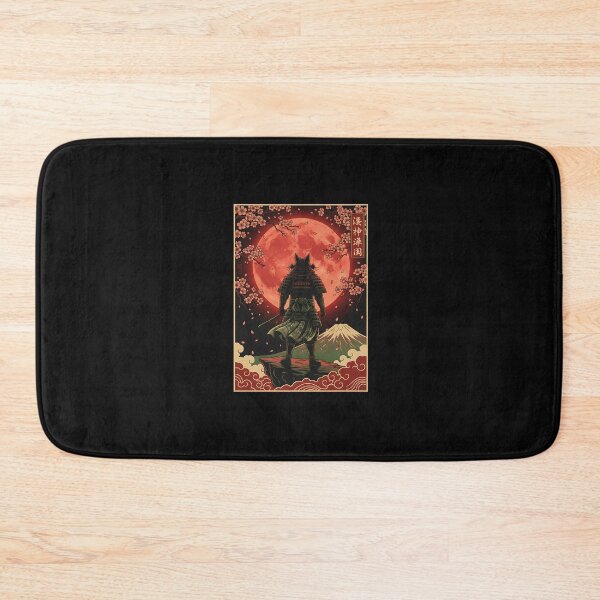 Item preview, Lucky Samurai Cat Red Moon – Japanese Warrior  designed and sold by yaginoie.