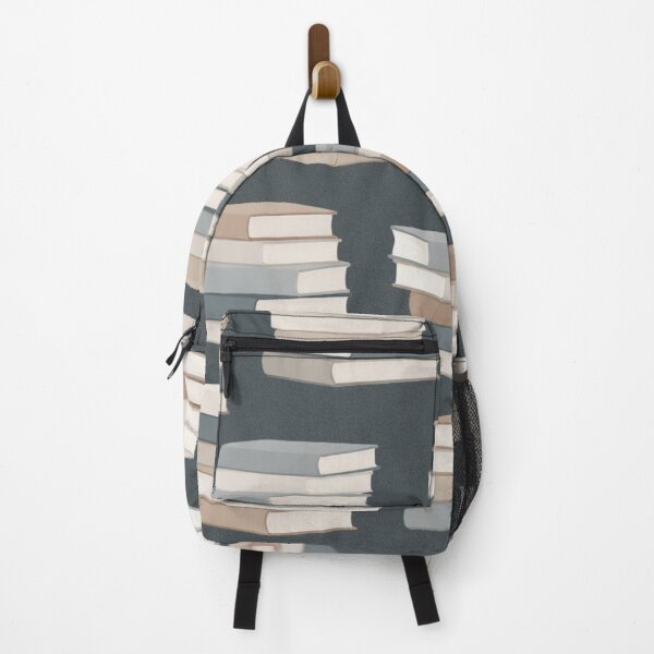 Item preview, Midnight Reading Pattern – Scandinavian Book Stacks in Charcoal designed and sold by ScanMood.