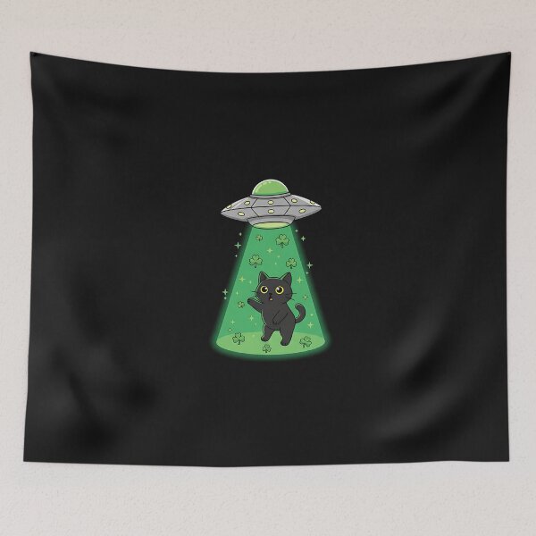 Item preview, Lucky Japanese UFO Cat – St Patrick’s Day Abduction designed and sold by yaginoie.