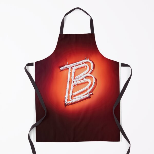 Item preview, Glowing Neon Letter B on Red Background – Modern Luminous Typography Art designed and sold by Grafititee.
