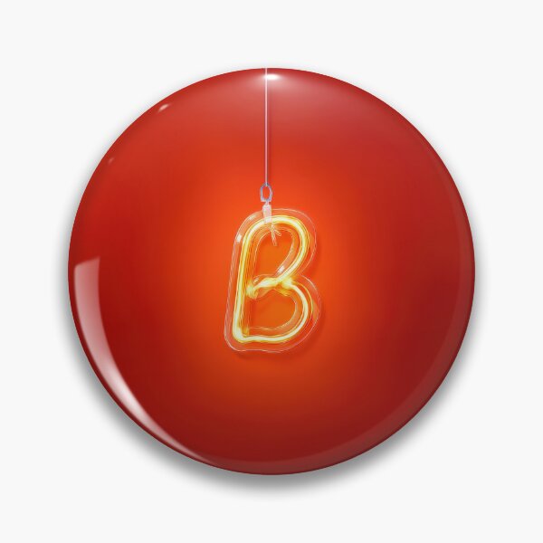 Item preview, Glowing Neon Letter B on Red Background – Modern Luminous Typography Art designed and sold by Grafititee.