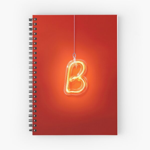 Item preview, Glowing Neon Letter B on Red Background – Modern Luminous Typography Art designed and sold by Grafititee.