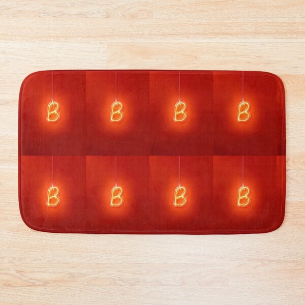 Item preview, Glowing Neon Letter B on Red Background – Modern Luminous Typography Art designed and sold by Grafititee.