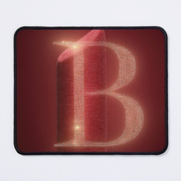 Item preview, Glowing Neon Letter B on Red Background – Modern Luminous Typography Art designed and sold by Grafititee.