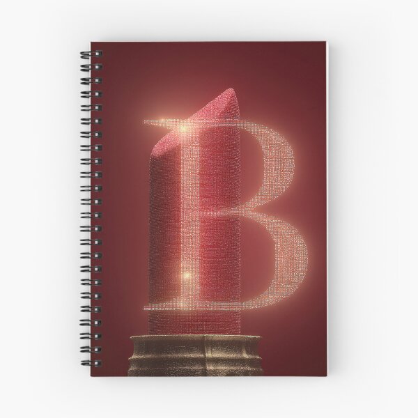 Item preview, Glowing Neon Letter B on Red Background – Modern Luminous Typography Art designed and sold by Grafititee.