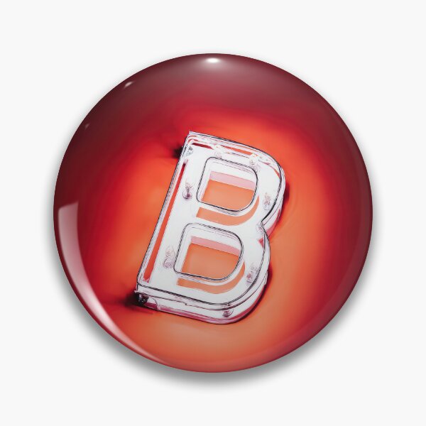 Item preview, Glowing Neon Letter B on Red Background – Modern Luminous Typography Art designed and sold by Grafititee.