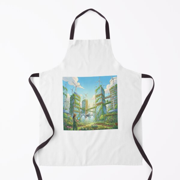 Item preview, Solarpunk City Future Eco Utopia Gardening Shirt designed and sold by ryanguas.