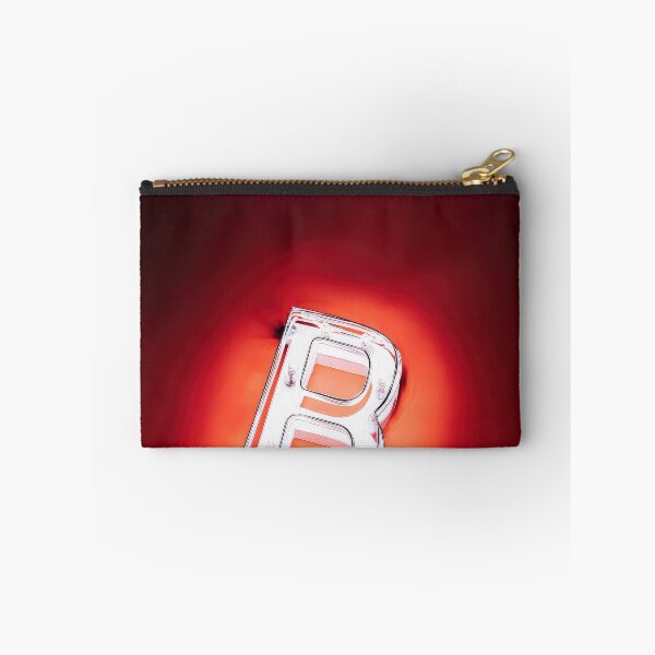 Item preview, Glowing Neon Letter B on Red Background – Modern Luminous Typography Art designed and sold by Grafititee.
