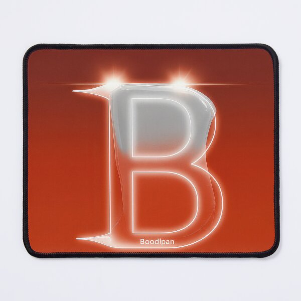 Item preview, Glowing Neon Letter B on Red Background – Modern Luminous Typography Art designed and sold by Grafititee.