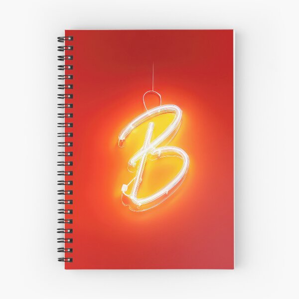 Item preview, Glowing Neon Letter B on Red Background – Modern Luminous Typography Art designed and sold by Grafititee.