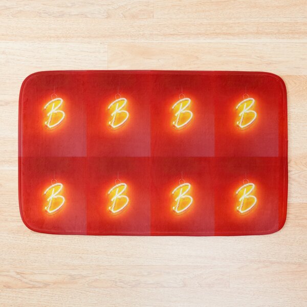 Item preview, Glowing Neon Letter B on Red Background – Modern Luminous Typography Art designed and sold by Grafititee.