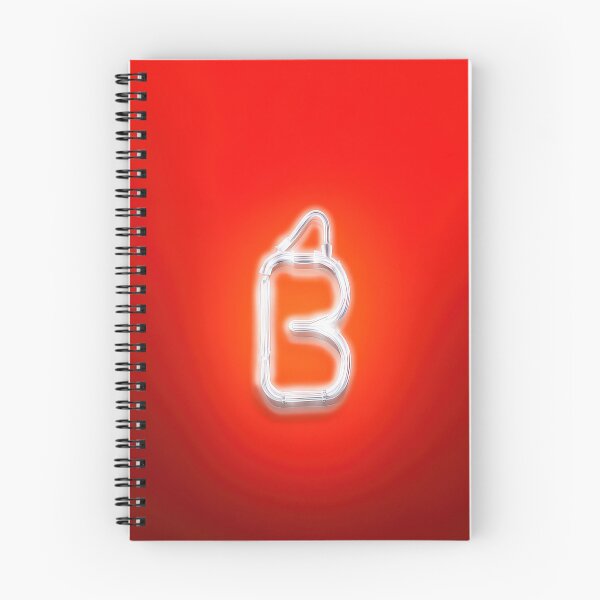 Item preview, Glowing Neon Letter B on Red Background – Modern Luminous Typography Art designed and sold by Grafititee.