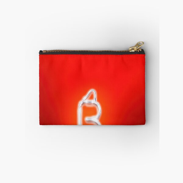 Item preview, Glowing Neon Letter B on Red Background – Modern Luminous Typography Art designed and sold by Grafititee.