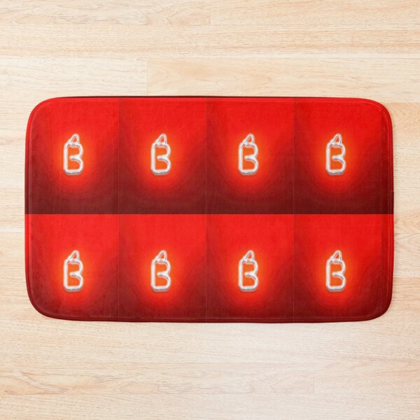 Item preview, Glowing Neon Letter B on Red Background – Modern Luminous Typography Art designed and sold by Grafititee.