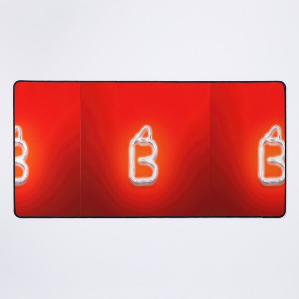 Item preview, Glowing Neon Letter B on Red Background – Modern Luminous Typography Art designed and sold by Grafititee.