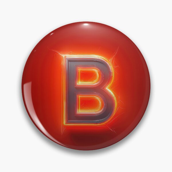Item preview, Glowing Neon Letter B on Red Background – Modern Luminous Typography Art designed and sold by Grafititee.