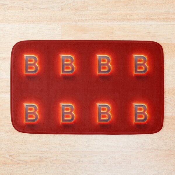 Item preview, Glowing Neon Letter B on Red Background – Modern Luminous Typography Art designed and sold by Grafititee.