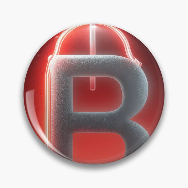 Item preview, Glowing Neon Letter B on Red Background – Modern Luminous Typography Art designed and sold by Grafititee.