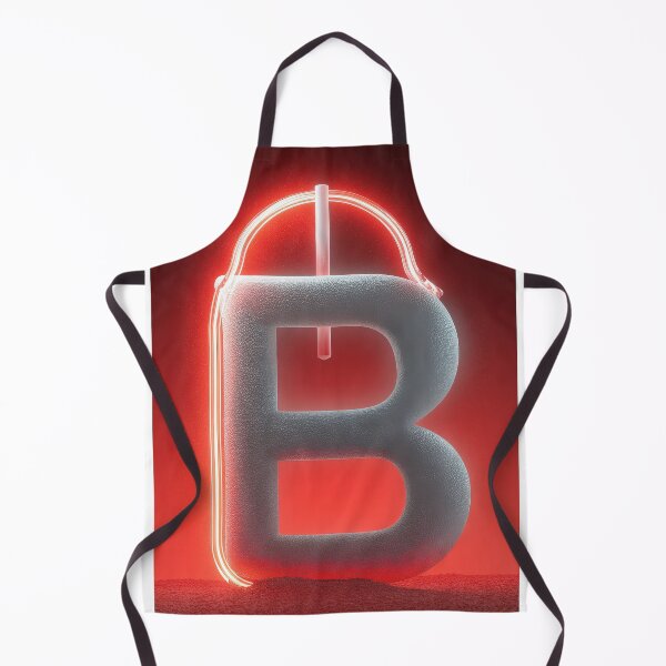 Item preview, Glowing Neon Letter B on Red Background – Modern Luminous Typography Art designed and sold by Grafititee.