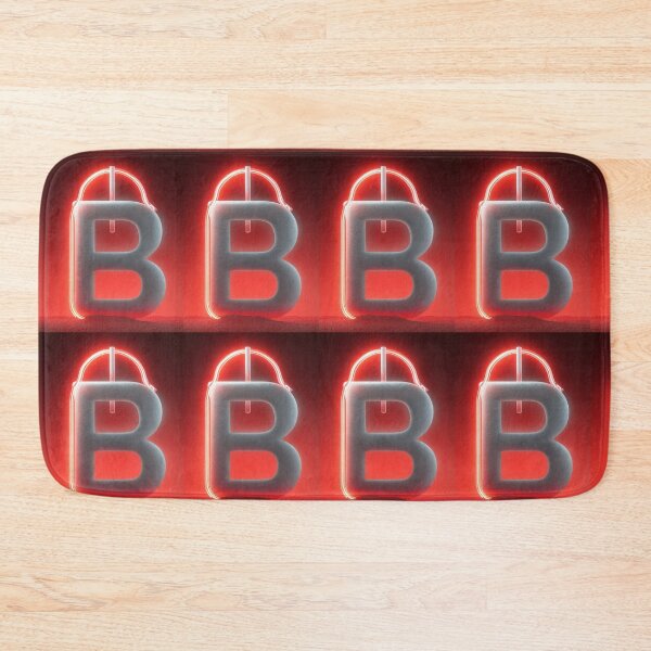 Item preview, Glowing Neon Letter B on Red Background – Modern Luminous Typography Art designed and sold by Grafititee.