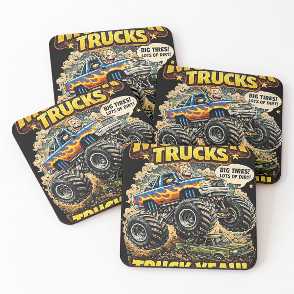 Item preview, Monster Trucks Truck Yeah! Big Tires Lots of Dirt Off-Road Design designed and sold by anamul43.