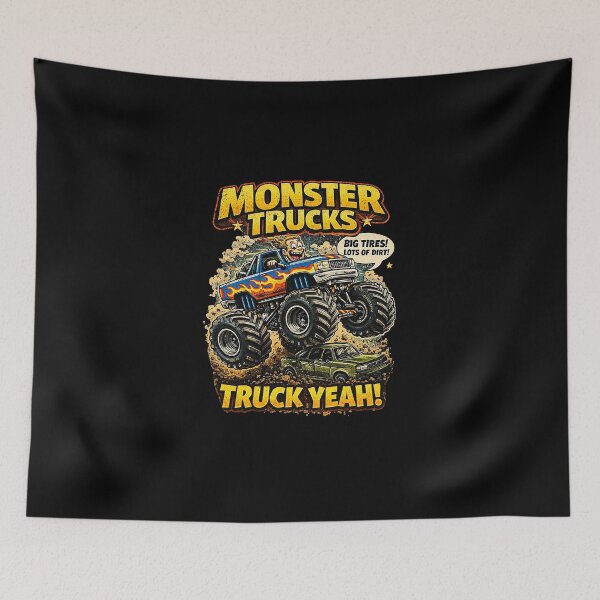 Item preview, Monster Trucks Truck Yeah! Big Tires Lots of Dirt Off-Road Design designed and sold by anamul43.