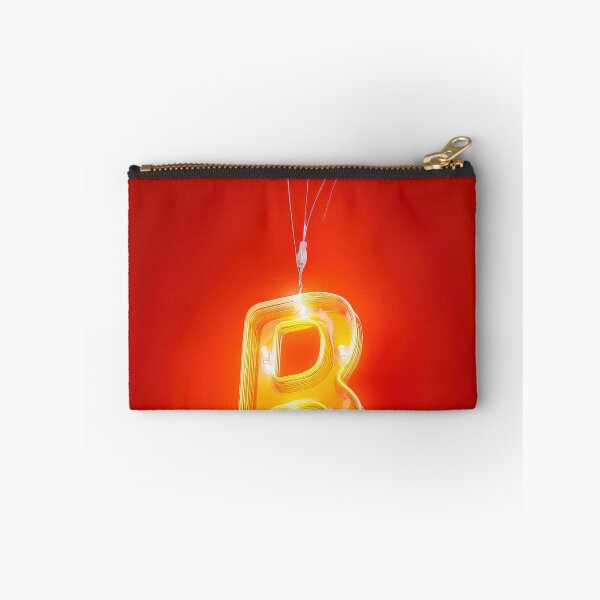 Item preview, Glowing Neon Letter B on Red Background – Modern Luminous Typography Art designed and sold by Grafititee.