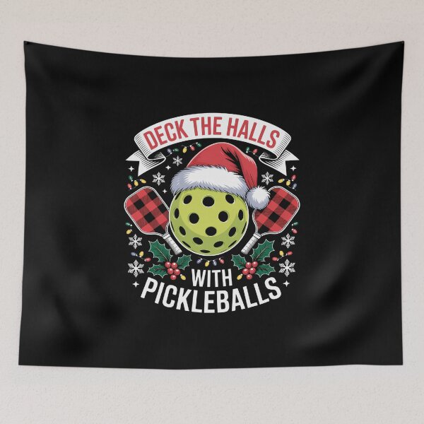 Item preview, Deck The Halls with Pickleballs Xmas designed and sold by IdunayaStore.