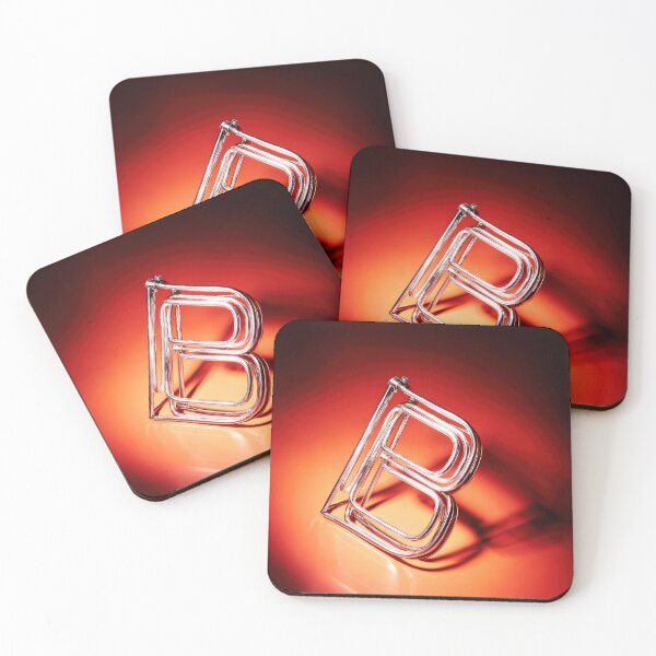 Item preview, Glowing Neon Letter B on Red Background – Modern Luminous Typography Art designed and sold by Grafititee.