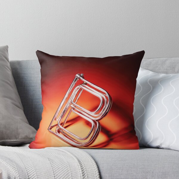 Item preview, Glowing Neon Letter B on Red Background – Modern Luminous Typography Art designed and sold by Grafititee.