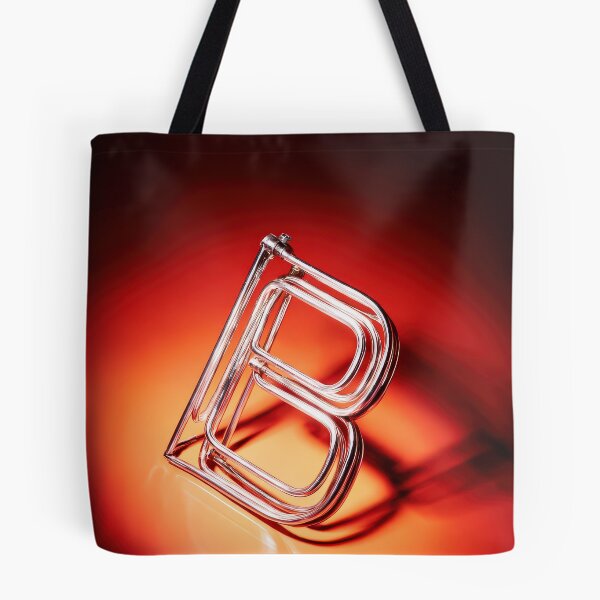 Item preview, Glowing Neon Letter B on Red Background – Modern Luminous Typography Art designed and sold by Grafititee.