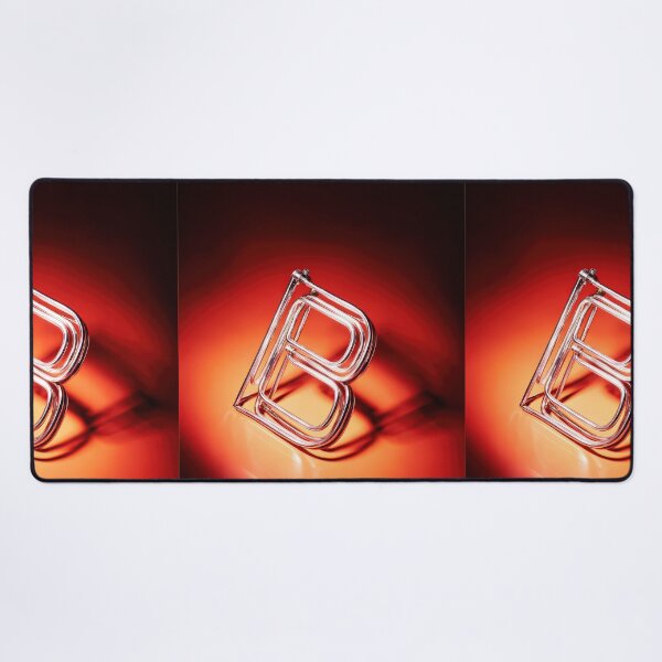 Item preview, Glowing Neon Letter B on Red Background – Modern Luminous Typography Art designed and sold by Grafititee.