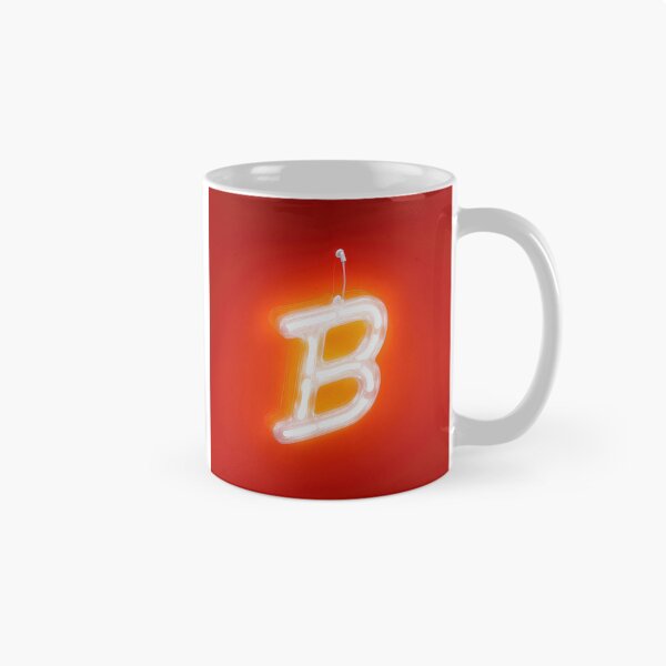 Item preview, Copy of Glowing Neon Letter B on Red Background – Modern Luminous Typography Art designed and sold by Grafititee.