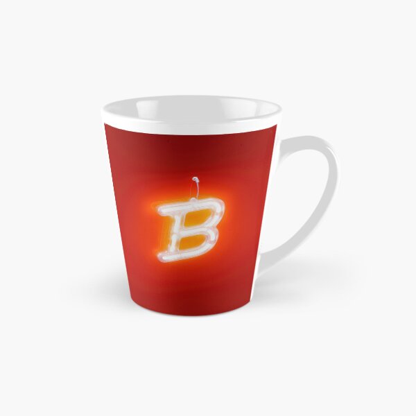 Item preview, Copy of Glowing Neon Letter B on Red Background – Modern Luminous Typography Art designed and sold by Grafititee.