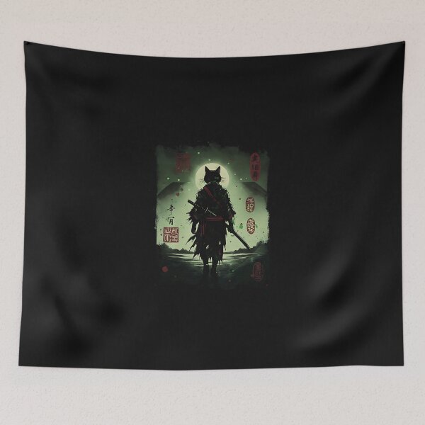 Item preview, Lucky Ronin Samurai Cat St Patrick’s Day – Japanese Art  designed and sold by yaginoie.