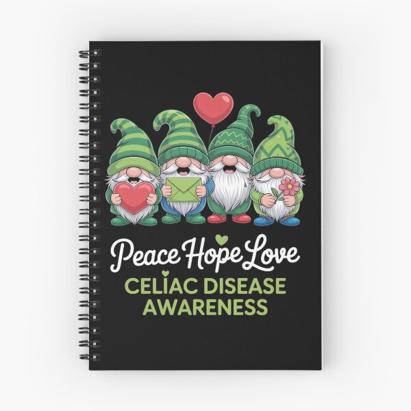 Item preview, Celiac Disease Awareness Cute Gnomes Peace Hope Love designed and sold by KonopikaaArt.