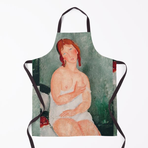 Item preview, Young Woman in a Shirt 1918 by Amedeo Modigliani: Modernist Nude Poster designed and sold by artofuniverse.