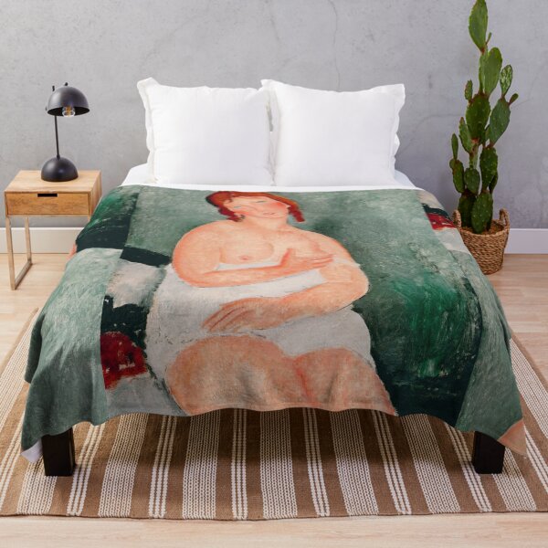 Item preview, Young Woman in a Shirt 1918 by Amedeo Modigliani: Modernist Nude Poster designed and sold by artofuniverse.