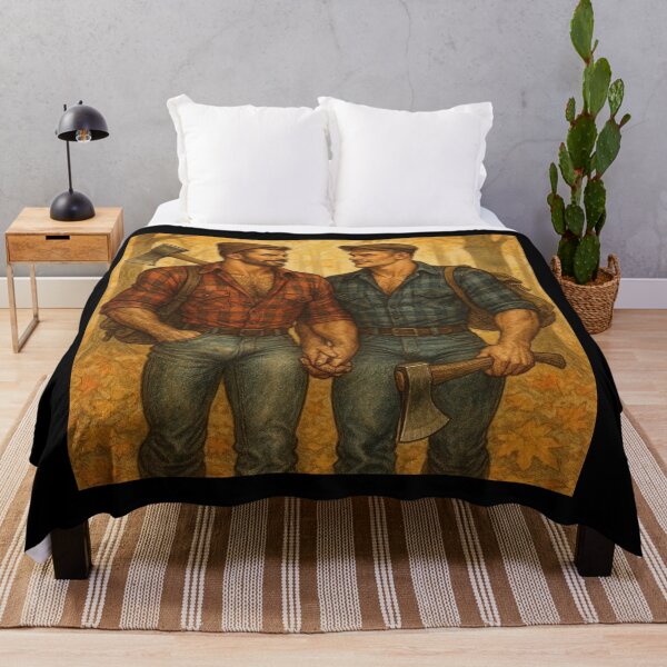 Item preview, Vintage 1940s Woodland Walk Tom of Finland Tribute Lumberjack Bears Graphic Design designed and sold by ItsAKinkThing.