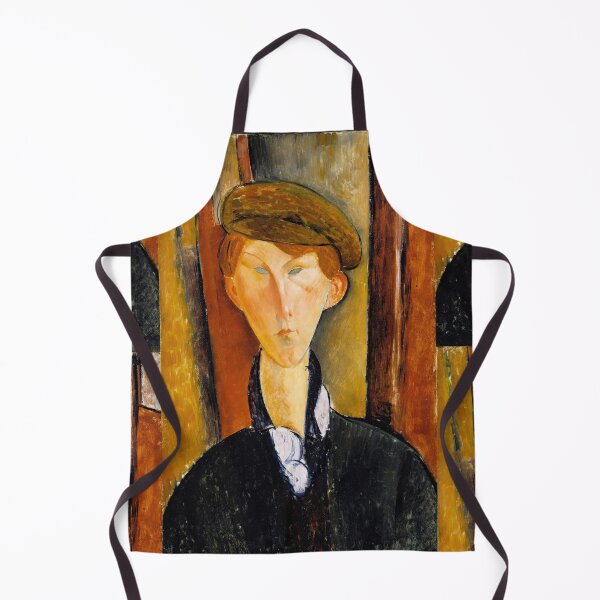 Item preview, Young Man With a Cap by Amedeo Modigliani: Modernist Portrait Poster designed and sold by artofuniverse.