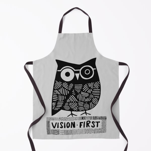 Item preview, Wise Owl with Glasses, Black on Light Grey designed and sold by nikoart001.