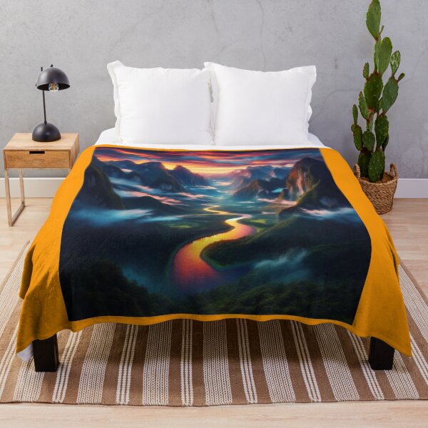Item preview, Sunset over Majestic River Valley designed and sold by IrsathThaslima.