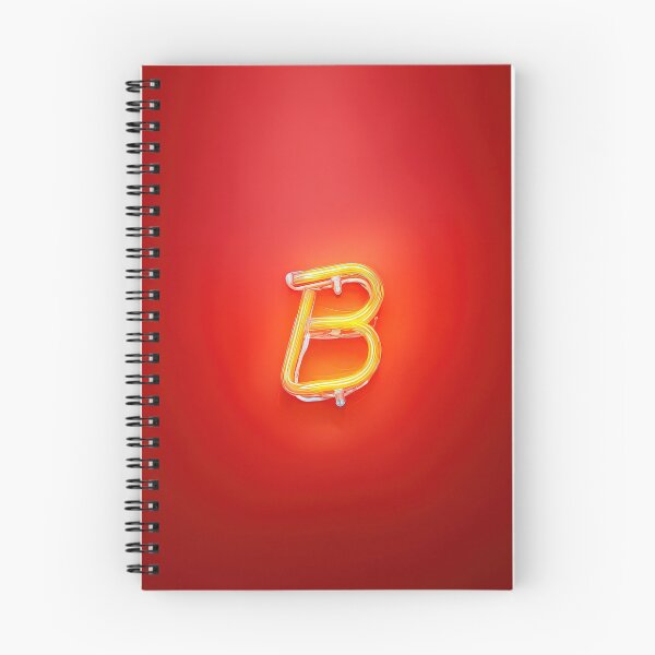 Item preview, Glowing Neon Letter B on Red Background – Modern Luminous Typography Art designed and sold by Grafititee.