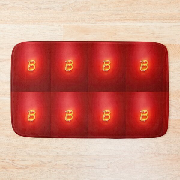 Item preview, Glowing Neon Letter B on Red Background – Modern Luminous Typography Art designed and sold by Grafititee.